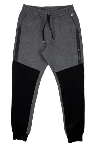 X-ray Colorblock Drawstring Joggers In Charcoal/ Black