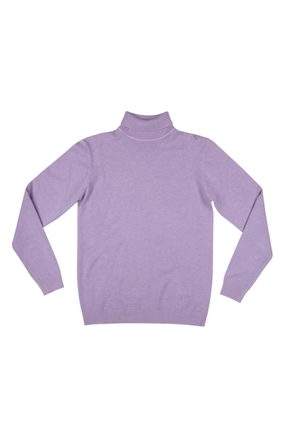 X-ray Turtleneck Pullover Sweater In Lilac