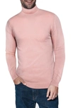 X-ray Turtleneck Pullover Sweater In Light Pink