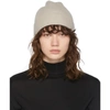 LEMAIRE BEIGE WOOL RIBBED BEANIE