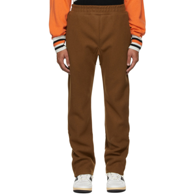 Rhude Tan Wool Lounge Trousers In Brown