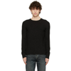 Rag & Bone Black Collin Crewneck Sweater In Dark Navy