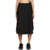 Y-3 BLACK CLASSIC REFINED WOOL SKIRT