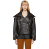 Nanushka Black Regenerated Leather Ado Jacket In Dark Brown