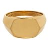 Maria Black Gold Gordon Signet Ring In Gold
