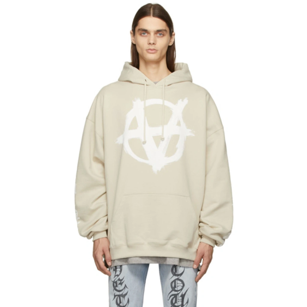 Vetements Anarchy Logo-print Fleece Hoodie In White | ModeSens Vetements Anarchy Logo-print Fleece Hoodie In White | ModeSens