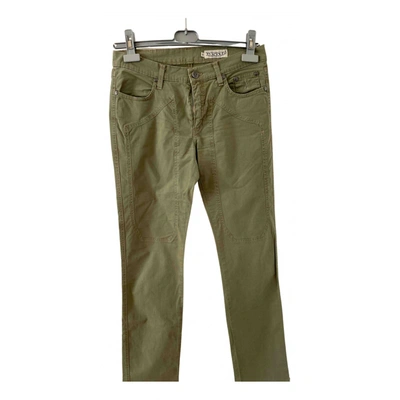 Pre-owned Jeckerson Straight Pants In Green