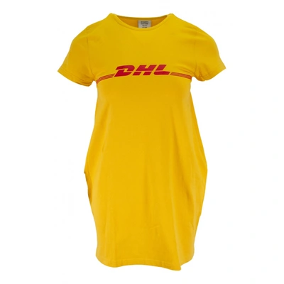 Pre-owned Vetements T-shirt In Yellow