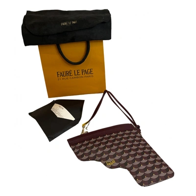 Pre-owned Fauré Le Page Gun Cloth Clutch Bag In Purple