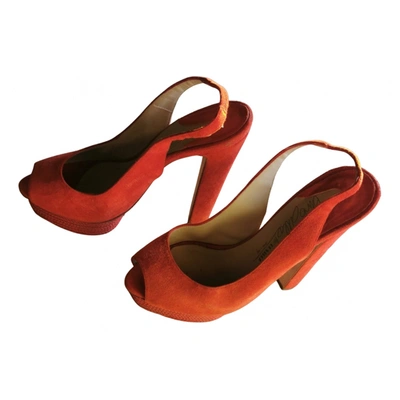 Pre-owned Le Silla Heels In Red