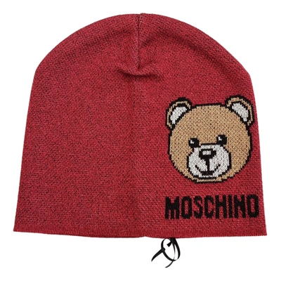 Pre-owned Moschino Beanie In Red