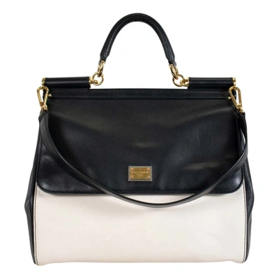 Pre-owned Dolce & Gabbana Sicily 62 Leather Handbag In Multicolour