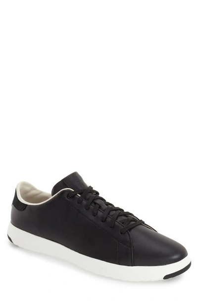 Cole Haan Grandpr Topspin Mens Black Trainers In Black Oil Leather