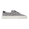 Saint Laurent Men's Venice Abstract-print Low-top Sneakers In 9074 Bianco Nero/bla