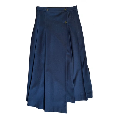 Pre-owned Marc By Marc Jacobs Wool Maxi Skirt In Blue
