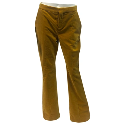 Pre-owned Marni Velvet Large Pants In Yellow