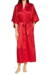 NATORI DECADENCE LEOPARD JACQUARD SATIN dressing gown,L74058