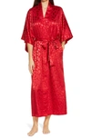 NATORI DECADENCE LEOPARD JACQUARD SATIN ROBE,L74058