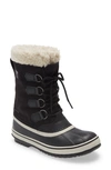 Sorel Winter Carnival Waterproof Boot In Black/ Stone