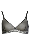 Off-white Logo Mesh Triangle Bralette In Black