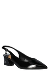 J. Reneé Shayan Womens Patent Block Heel Slingback Heels In Black