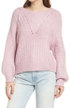 Free People Carter Pullover Sweater In Moonlit Orchid