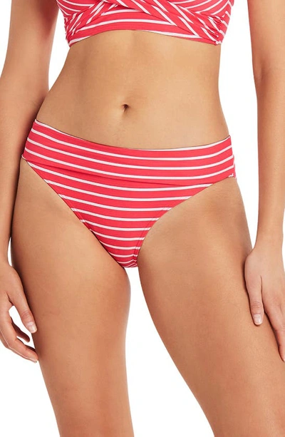 Sea Level Roll Down Bikini Bottoms In Coral