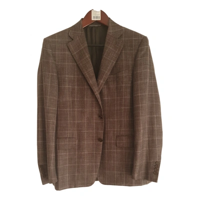 Pre-owned Canali Wool Vest In Brown