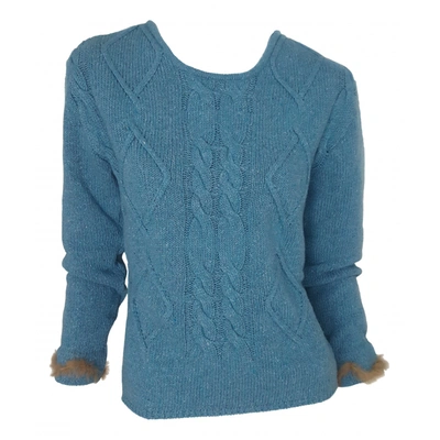 Pre-owned Renato Balestra Silk Jumper In Turquoise