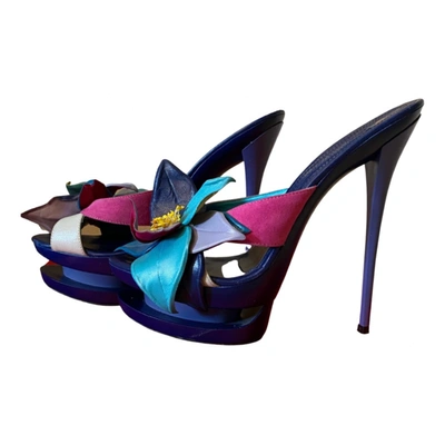 Pre-owned Gianmarco Lorenzi Leather Sandals In Multicolour