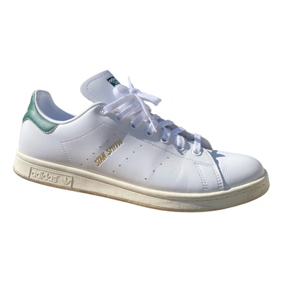 Pre-owned Adidas Originals Stan Smith Vegan Leather Low Trainers In White