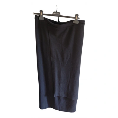 Pre-owned Yohji Yamamoto Wool Skirt In Black