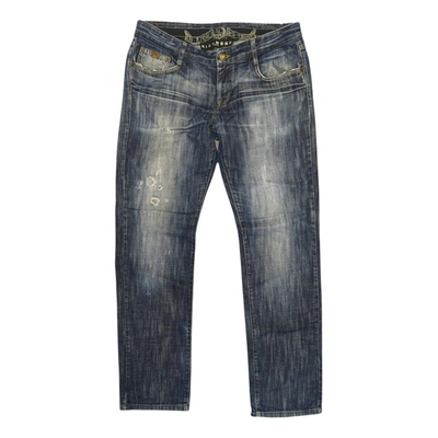 Pre-owned John Richmond Trousers In Blue