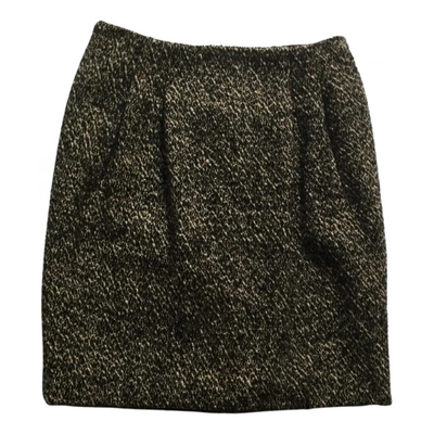 Pre-owned Celine Wool Mini Skirt In Brown
