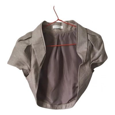 Pre-owned Nina Ricci Silk Short Vest In Pink