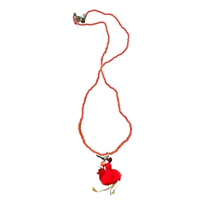 Pre-owned Isabel Marant Cloth Necklace In Red