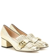 GUCCI MARMONT LEATHER LOAFER PUMPS,P00220066