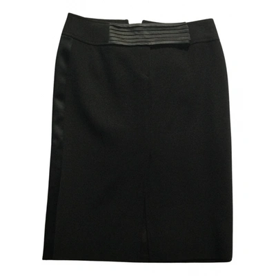 Pre-owned Valentino Wool Mini Skirt In Black