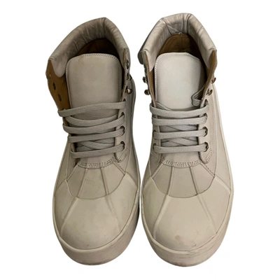 Pre-owned Jacquemus Leather Ankle Boots In White
