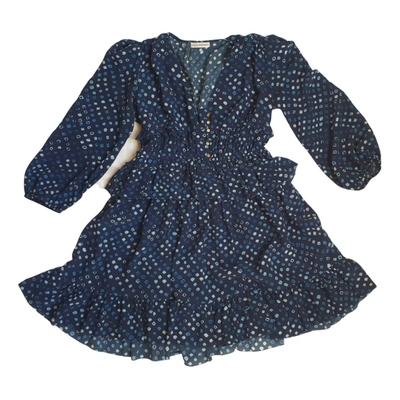 Pre-owned Ulla Johnson Silk Mini Dress In Blue
