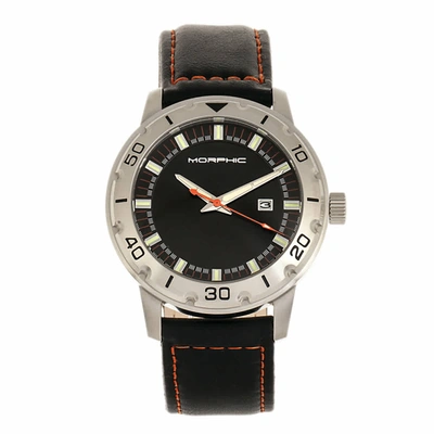 Morphic M71 Series Quartz Black Dial Mens Watch 7101 In Black,silver Tone