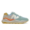 New Balance 57/40 Suede Sneakers In Sage Color Block-green In Pink/blue