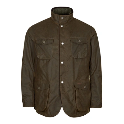 Barbour Ogston Jacket In Coated Cotton In Green