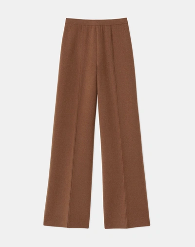 Lafayette 148 Kindcashmere Double Knit Pull-on Pant In Beige