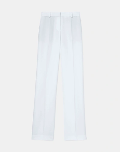 Lafayette 148 Plus-size Finesse Crepe Gates Fullleg Pant In White
