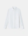 Lafayette 148 Plus-size Silk Double Georgette Blouse In White