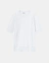 Lafayette 148 Plus Size Cotton Silk Short Sleeve Pullover Sweater In White