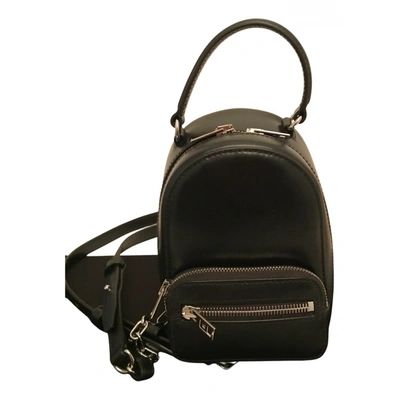 Pre-owned Alexander Wang Attica Leather Backpack In Black