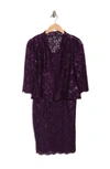 Slny Lace Sequin Detail Dress & Jacket 2-piece Set In Egg