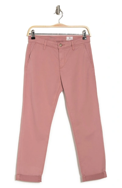 Ag Caden Straight Crop Jeans In French Rose